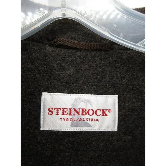 VGT Steinbock Jacket 42 Virgin Wool Leather Loden Austrian Sweater
